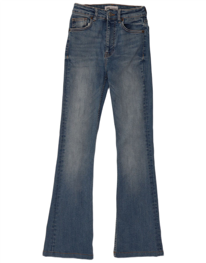 Zara Vaqueros Acampanados Mujer EU 34 2XS W24 L30 Azul