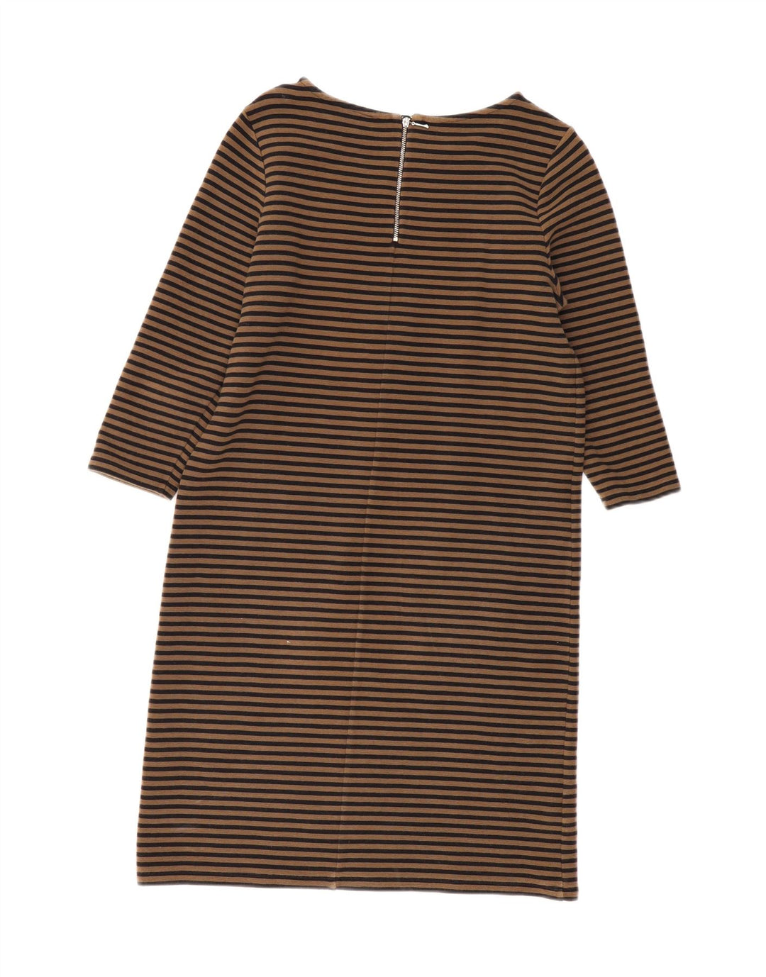 LAURA ASHLEY Vestido recto de manga 3/4 para mujer UK 42 Medio Beige Rayas