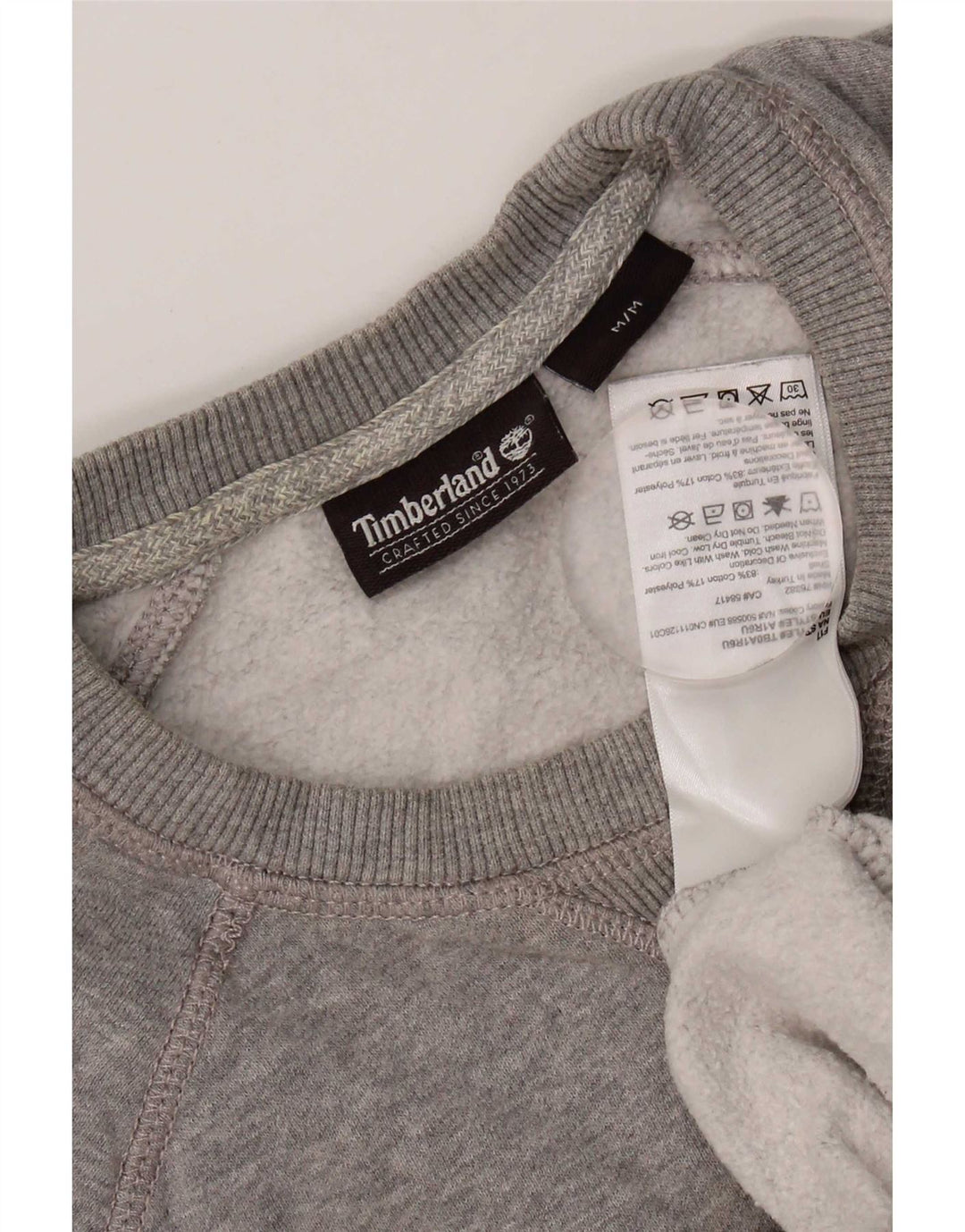 Timberland Hombre Sudadera Jumper Algodón Gris Medio
