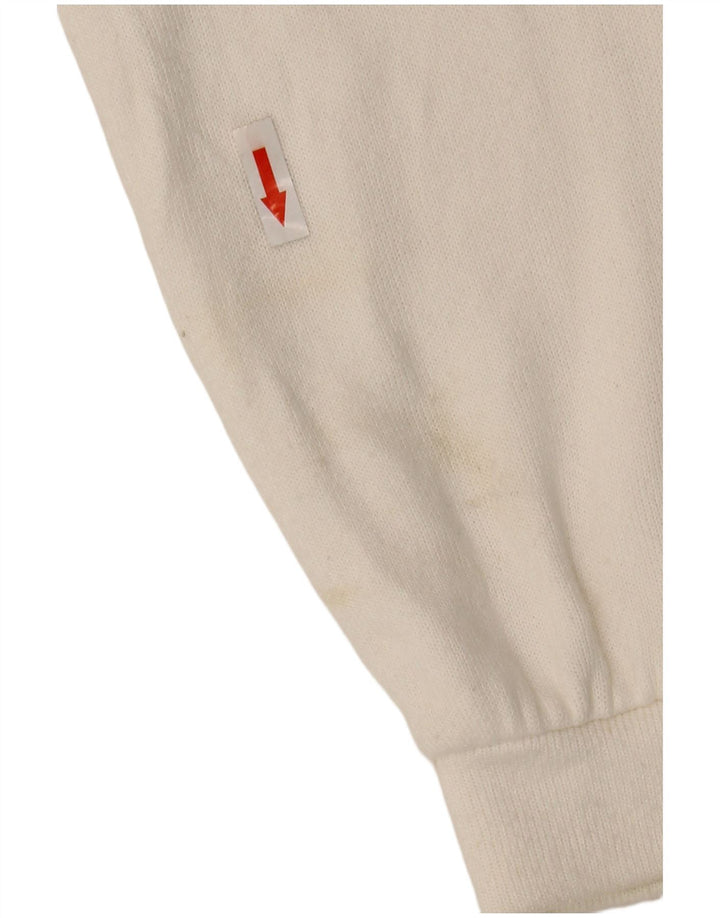 Zara Mujer Crop Sudadera Jumper UK 10 Small Blanco