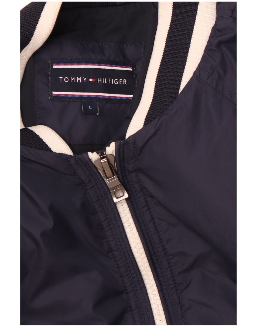 TOMMY HILFIGER Chaqueta Bomber para Mujer UK 40 Grande Azul Marino