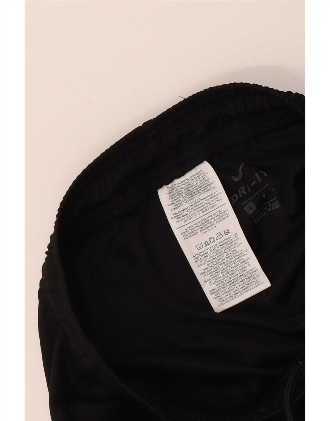Nike Pantalones cortos deportivos Dri Fit para mujer UK 8 Small Poliéster negro