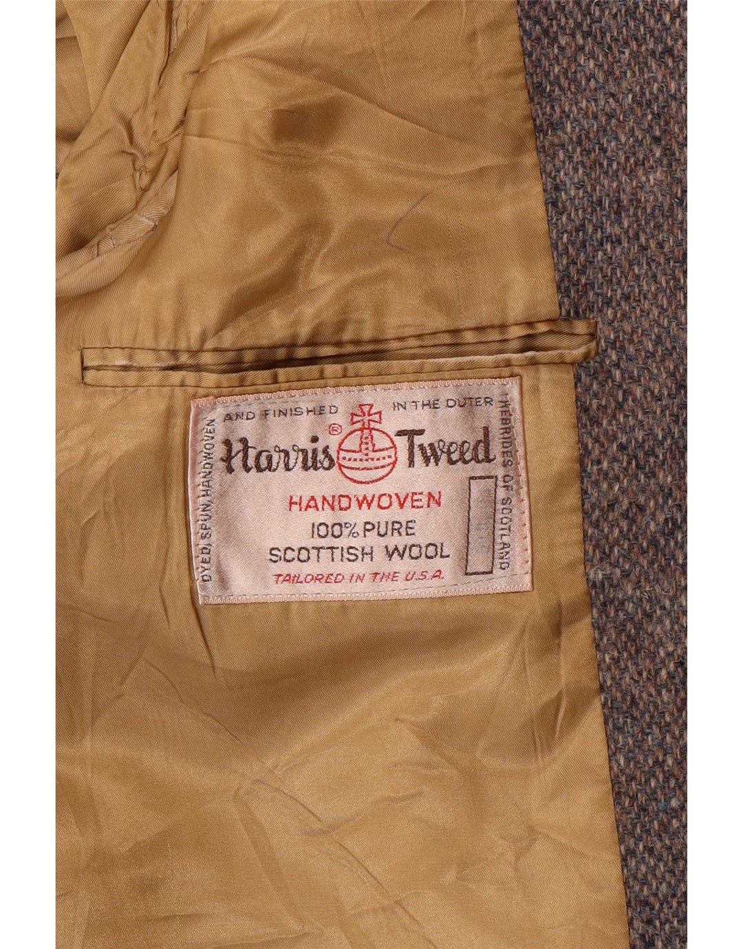 Harris Tweed Chaqueta tipo blazer de 2 botones para hombre UK 38 Lana gris medio