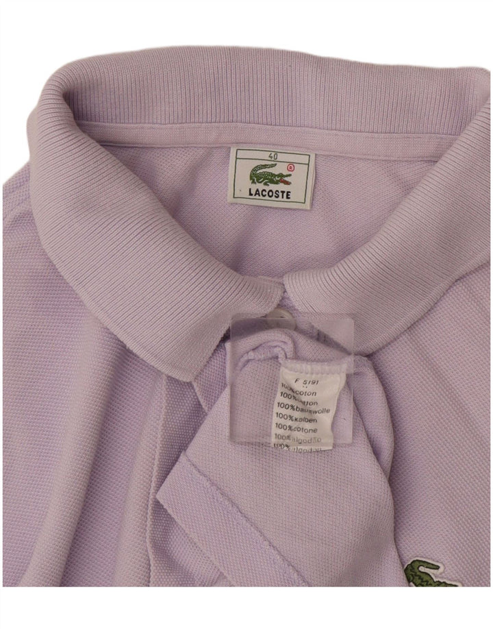Polo Lacoste Mujer Talla 40 Medio Algodón Púrpura