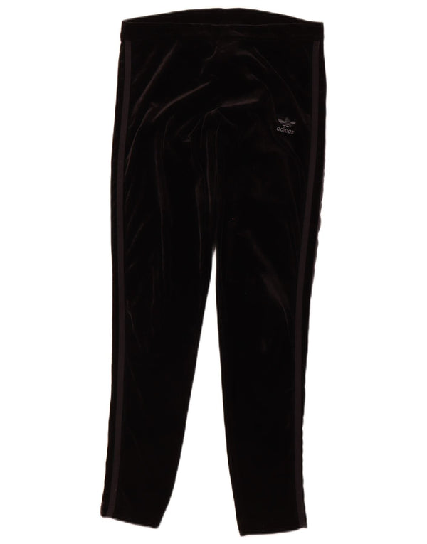 ADIDAS Leggings de terciopelo para mujer UK 40 Mediano Negro Poliéster