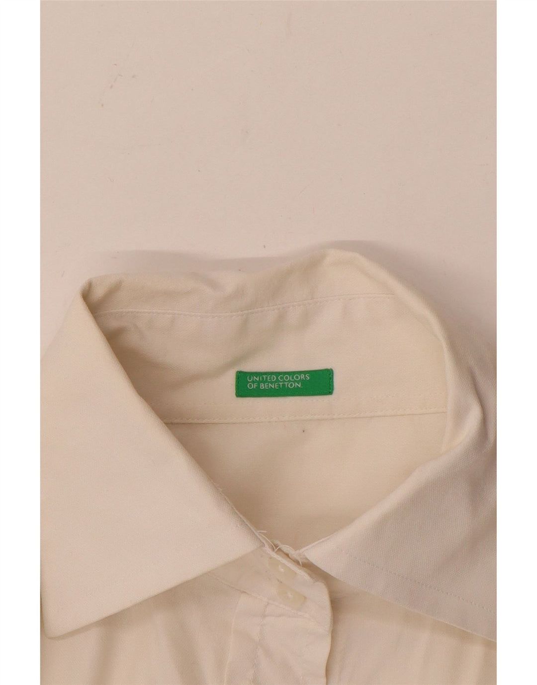 Camisa Benetton Mujer ES 42 Mediano Blanco