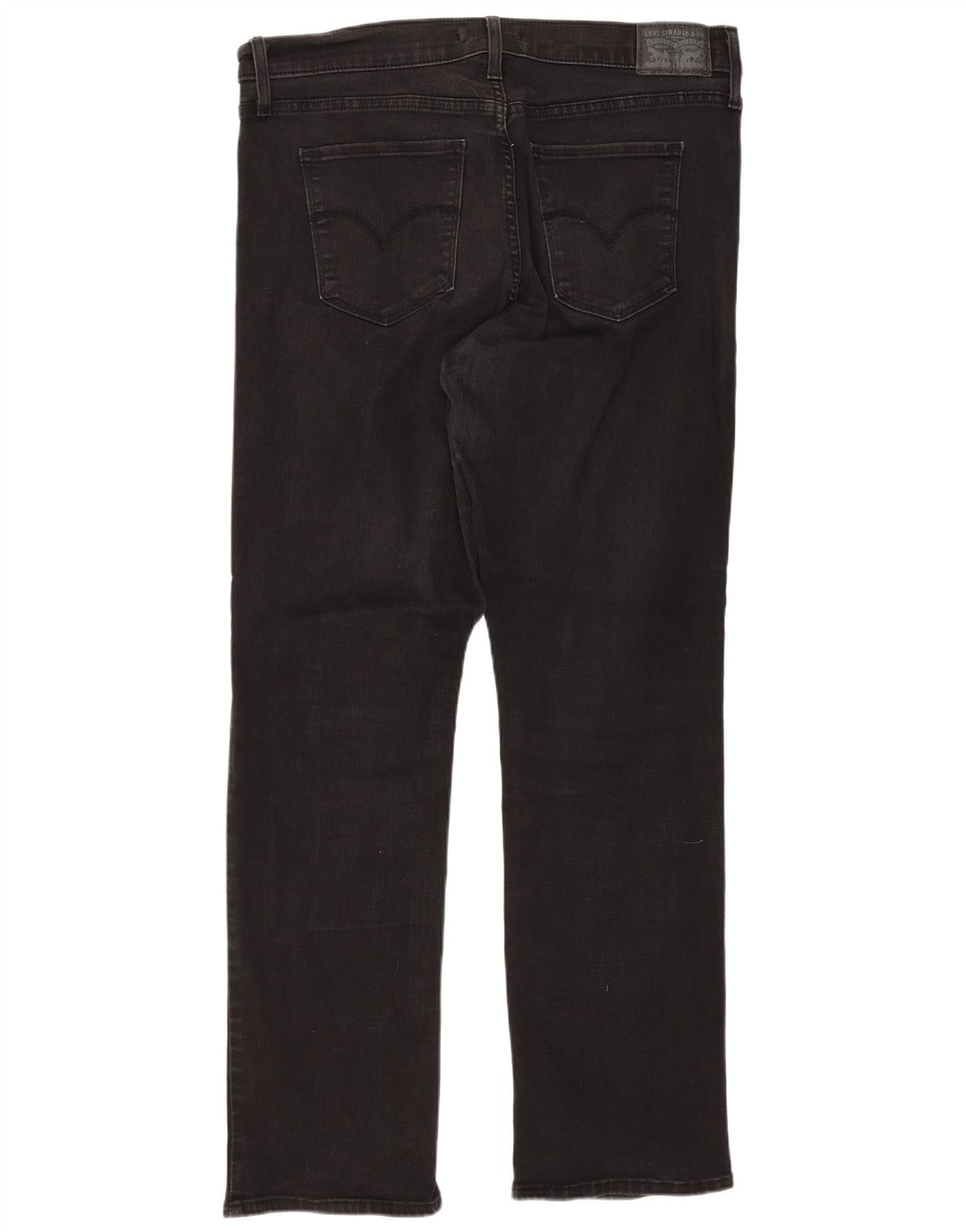 Levi's Mujer 314 Shaping Straight Jeans W32 L30 Algodón Negro