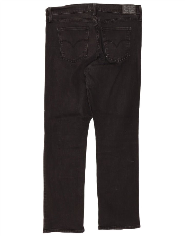 Levi's Mujer 314 Shaping Straight Jeans W32 L30 Algodón Negro