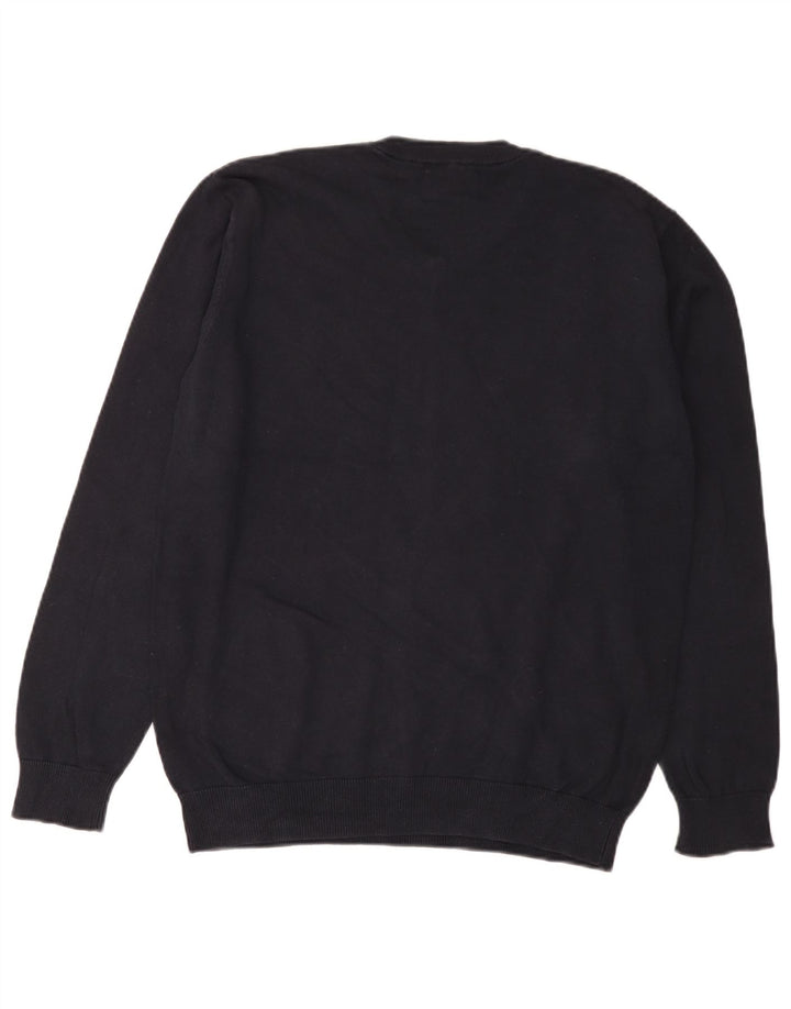 Pierre Cardin Jersey con Cuello en V para Hombre Jersey Medio Azul Marino Algodón