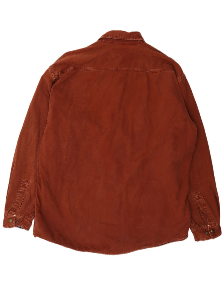 Carhartt Hombre Lumberjack Camisa Grande Algodón Marrón