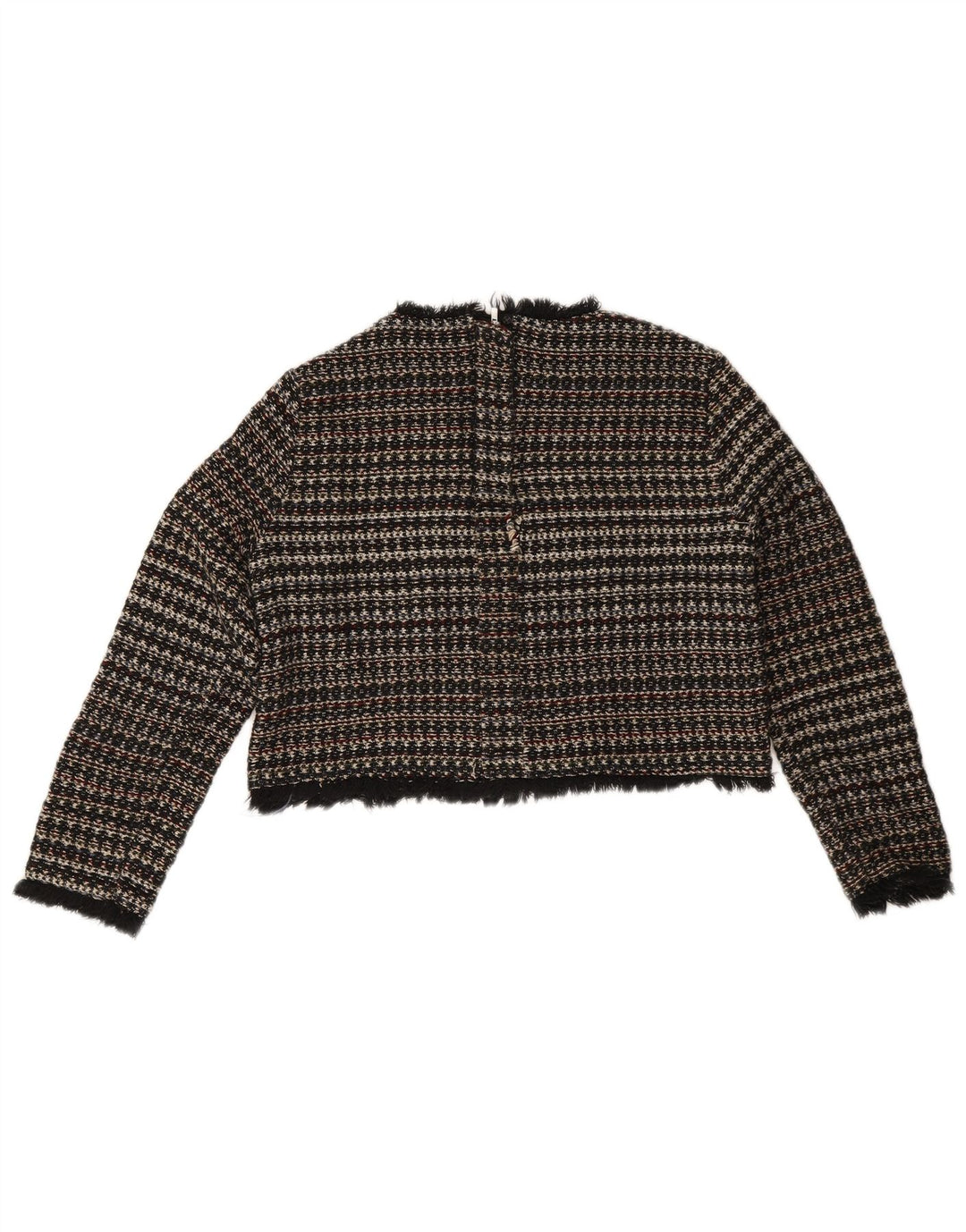 Zara - Jersey con cuello barco para mujer, talla 40, talla mediana, multicolor, a rayas