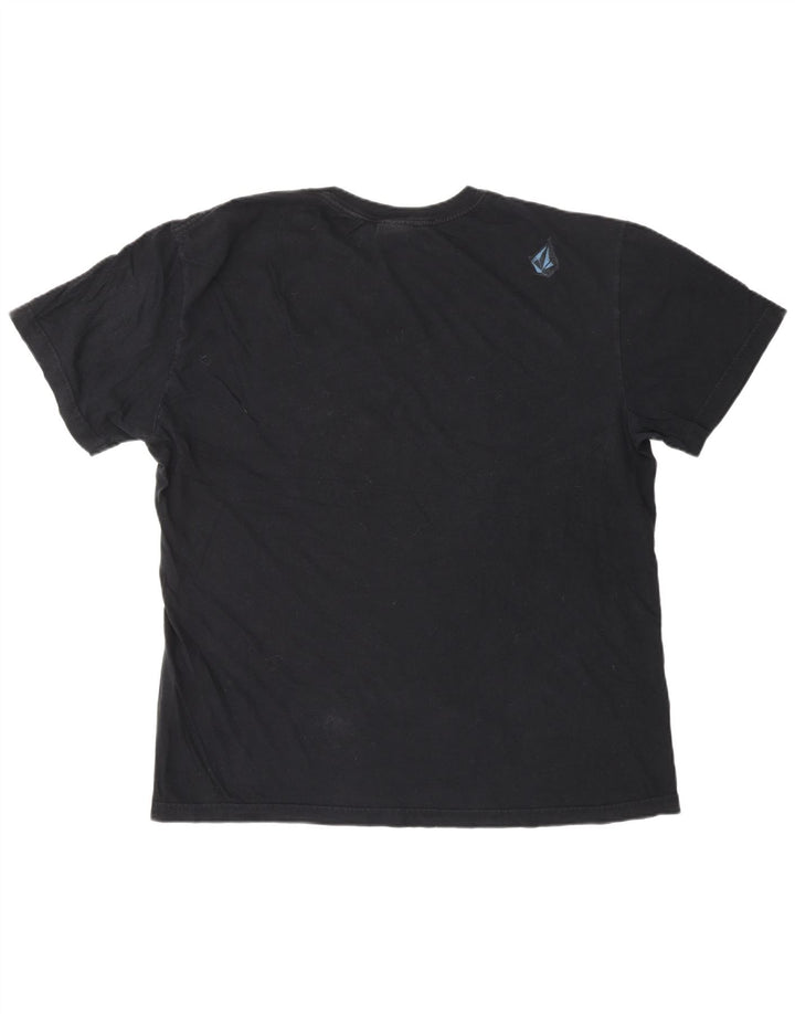 VOLCOM Camiseta gráfica para hombre Top XL Algodón negro