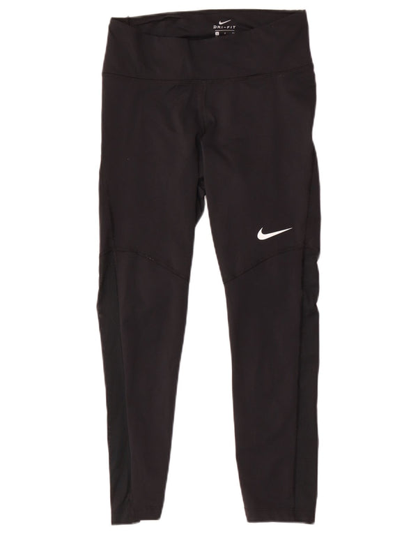 Nike Leggings cortos Dri Fit para mujer UK 8 Small Poliéster negro