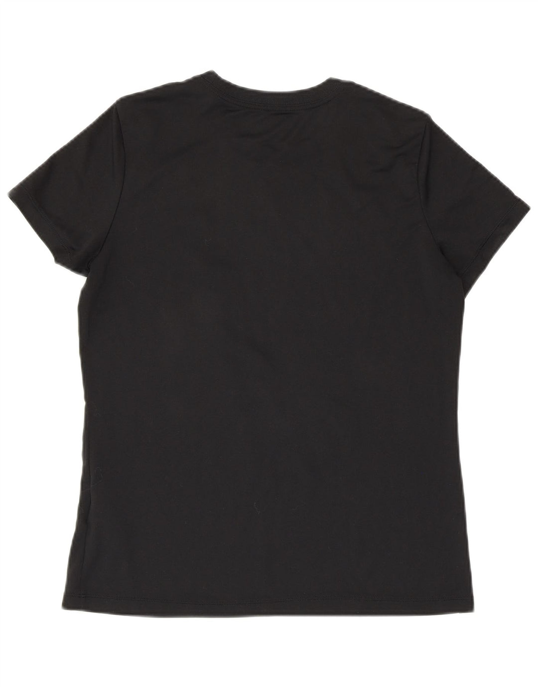 NIKE Mujer Dri Fit Graphic Camiseta Top UK 40 Mediano Negro Poliéster