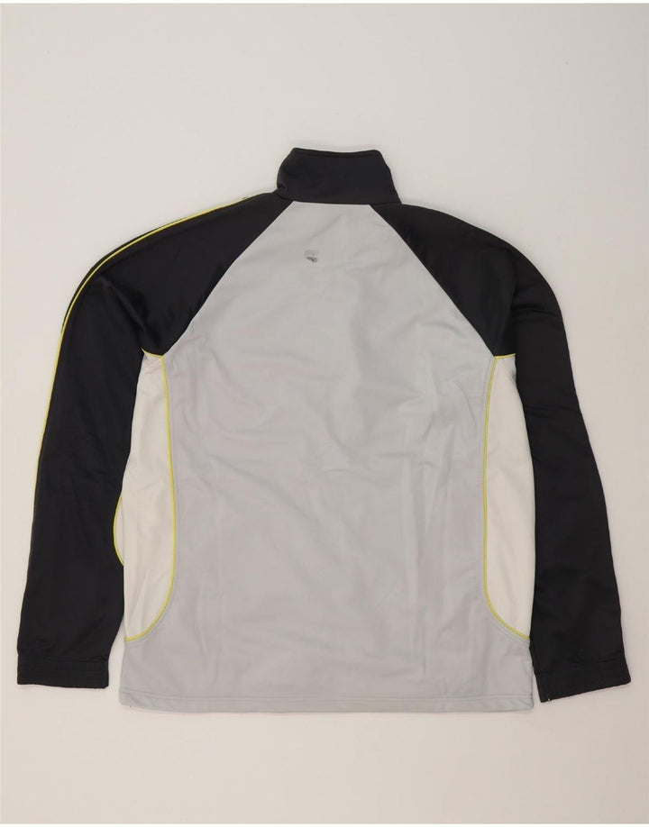 DIADORA Mens Tracksuit Top Jacket 2XL Grey Colourblock Polyester Vintage Diadora and Second-Hand Diadora from Messina Hembry 