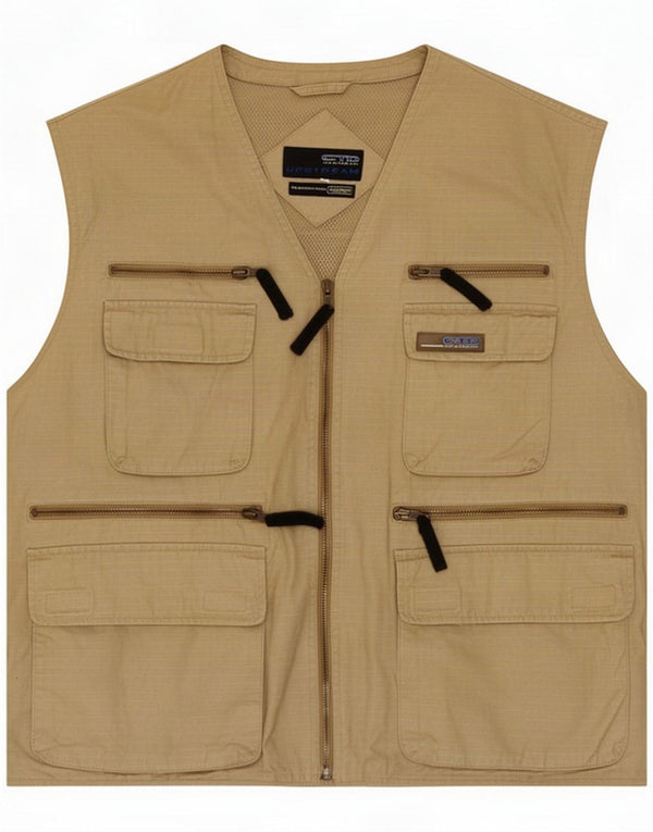 Dolomite Chaleco utilitario para hombre UK 40 Large Caqui Algodón