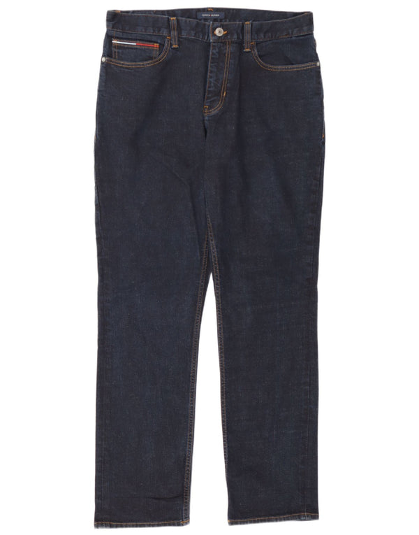 Tommy Hilfiger Mens Straight Jeans W36 L32 Navy Blue Cotton