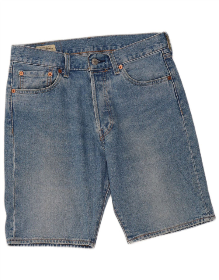 LEVI'S Mens 501 Denim Shorts W30 Algodón Azul Medio