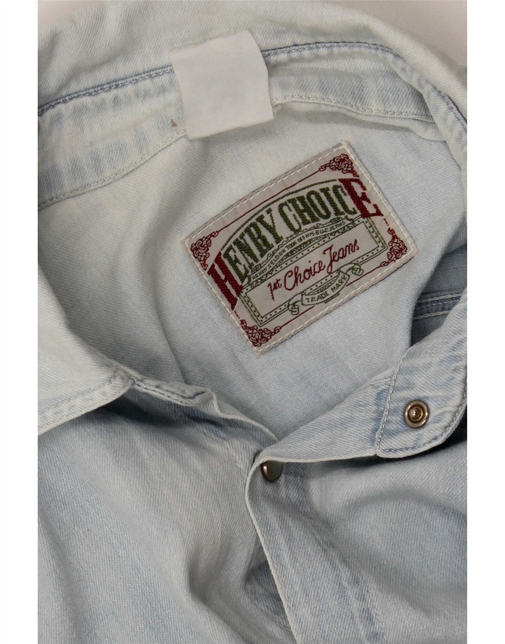 Camisa Vaquera Vintage Hombre XL Azul