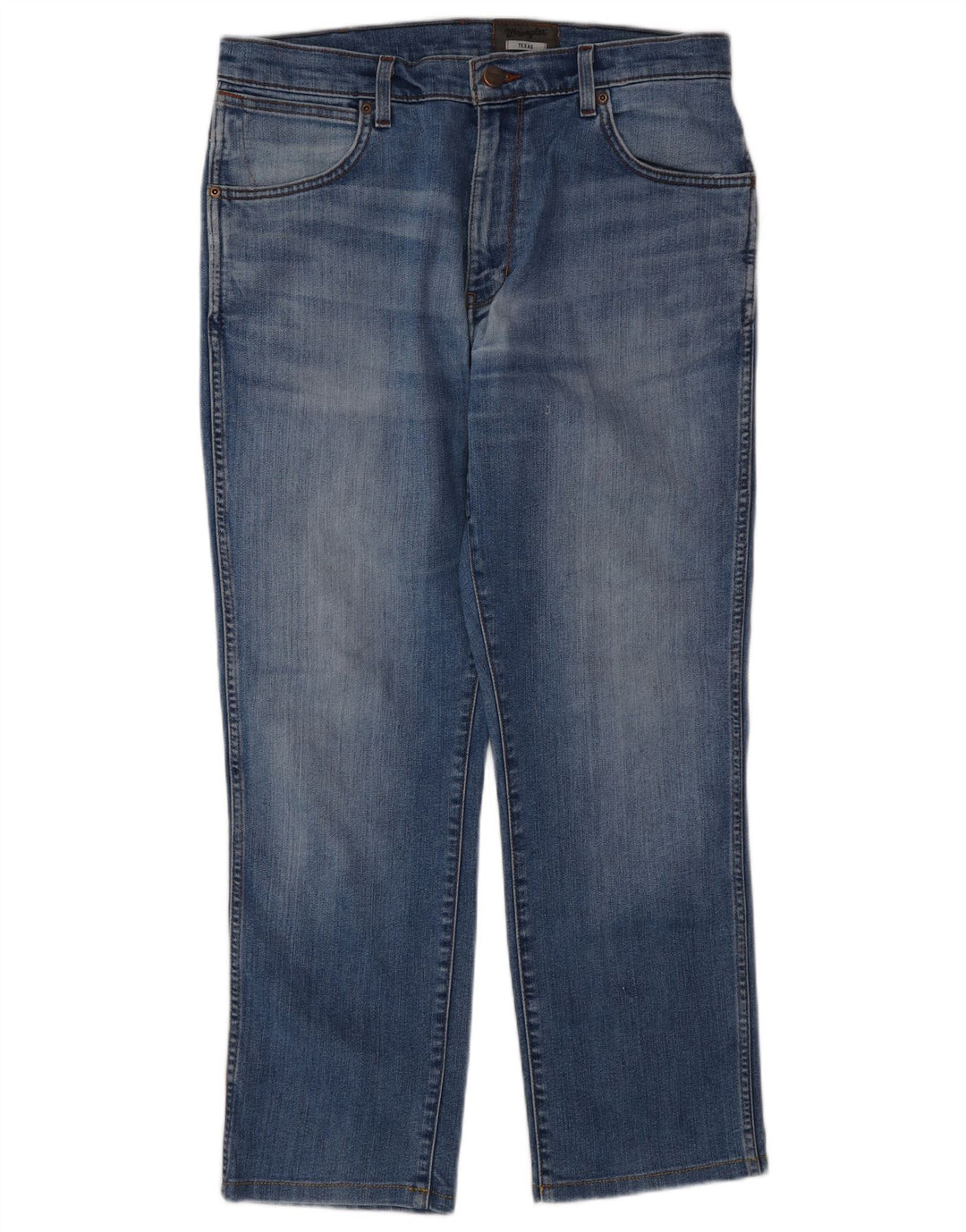WRANGLER Vaqueros rectos elásticos Texas para hombre W34 L30 Algodón azul