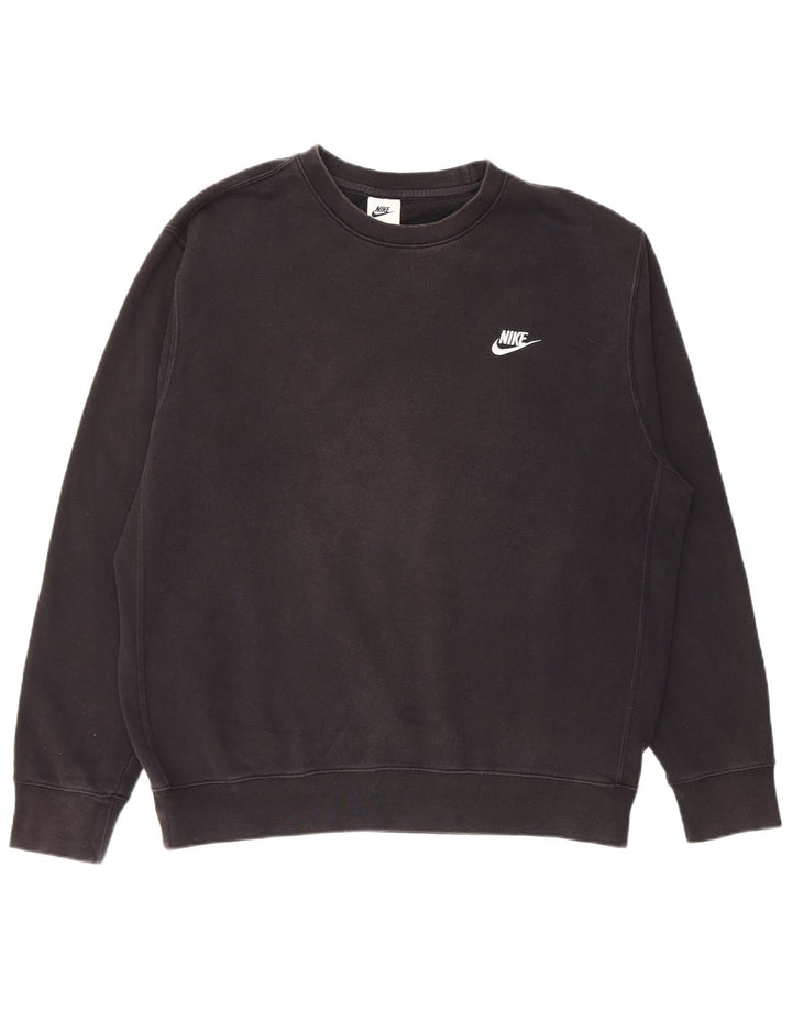 Nike - Sudadera tipo jersey para hombre, talla grande, algodón negro