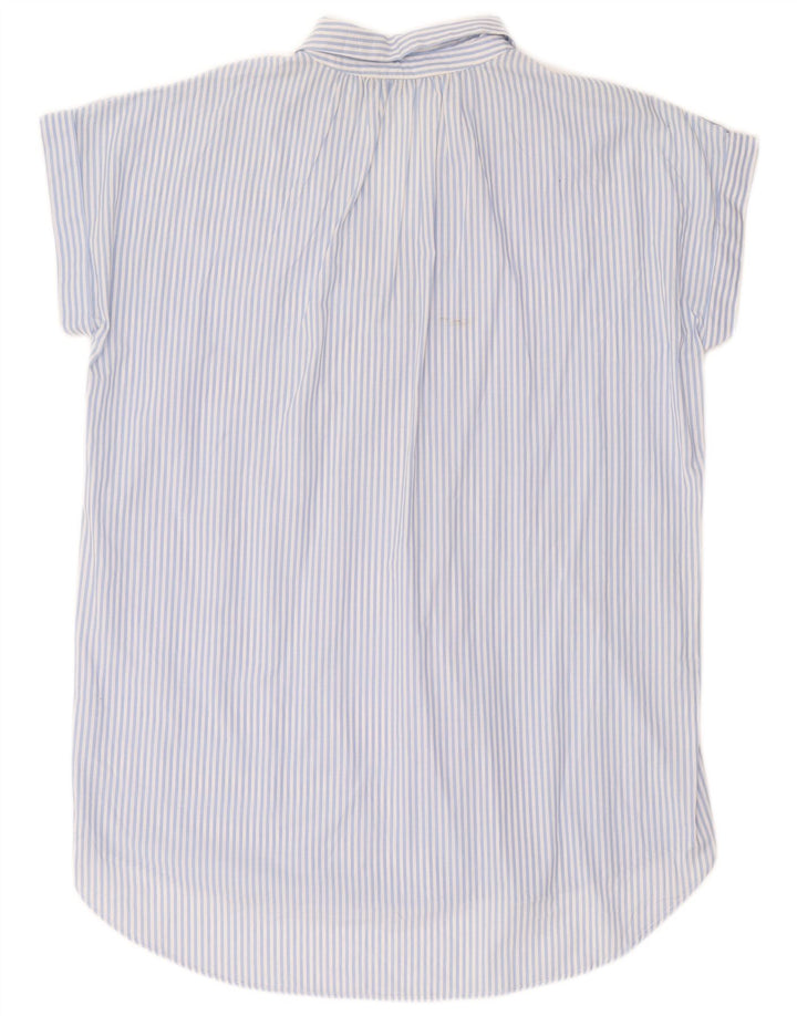 Zara Vestido Túnica Extragrande para Mujer UK 44 Azul Medio Rayas Pintadas