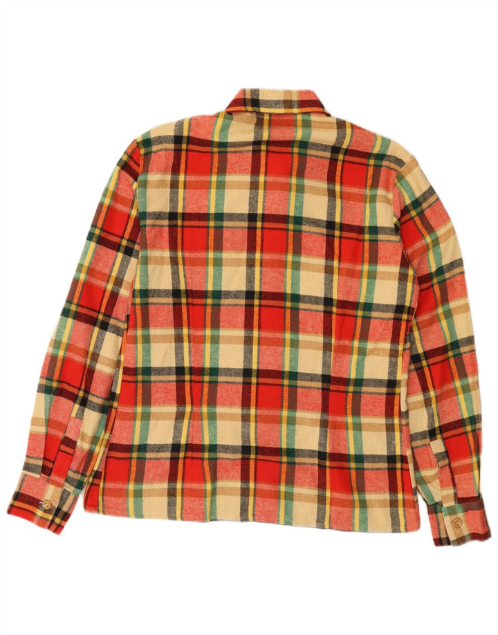 Camisa de franela vintage para mujer IT 50 XL Red Check