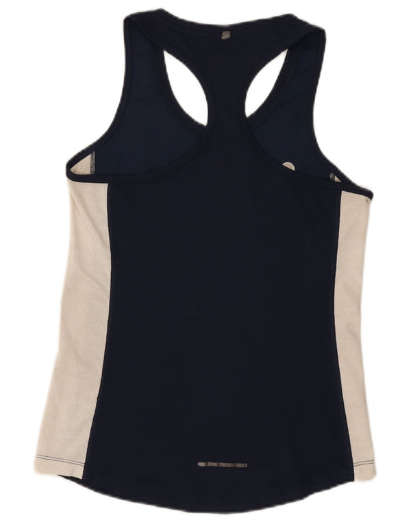Nike Mens Dri Fit Graphic Vest Top UK 10 Pequeño Azul Marino Colorblock