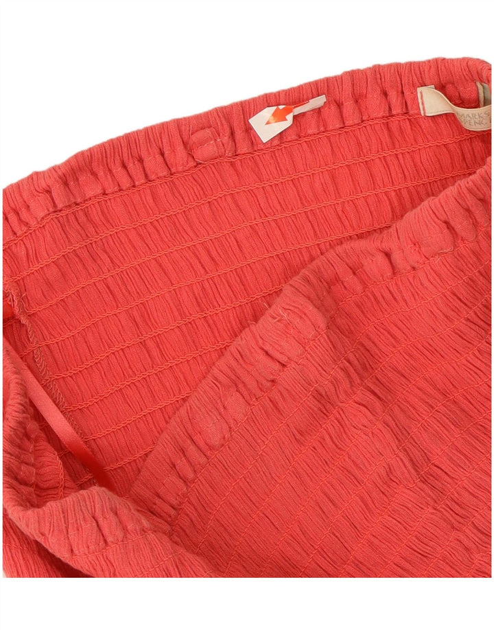 Marks & Spencer Vestido sin tirantes para mujer Reino Unido 42 Algodón rojo mediano