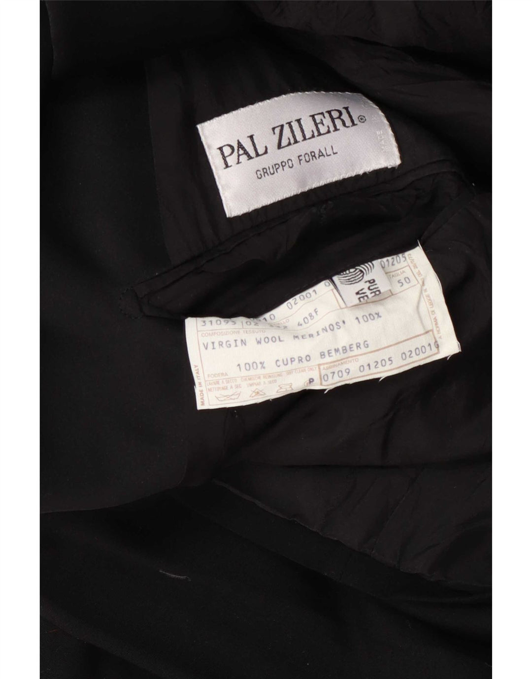 Pal Zileri Chaqueta tipo blazer con doble botonadura para hombre IT 50 Large Lana virgen negra