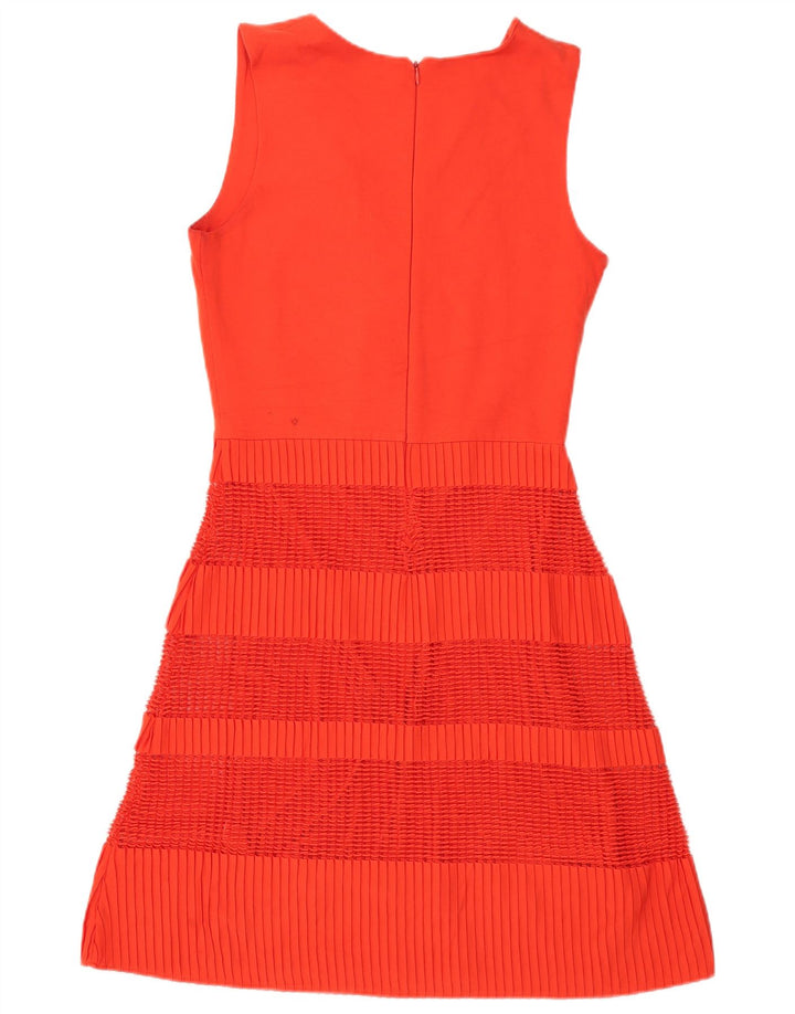 French Connection Vestido acampanado sin mangas para mujer UK 42 Naranja mediano