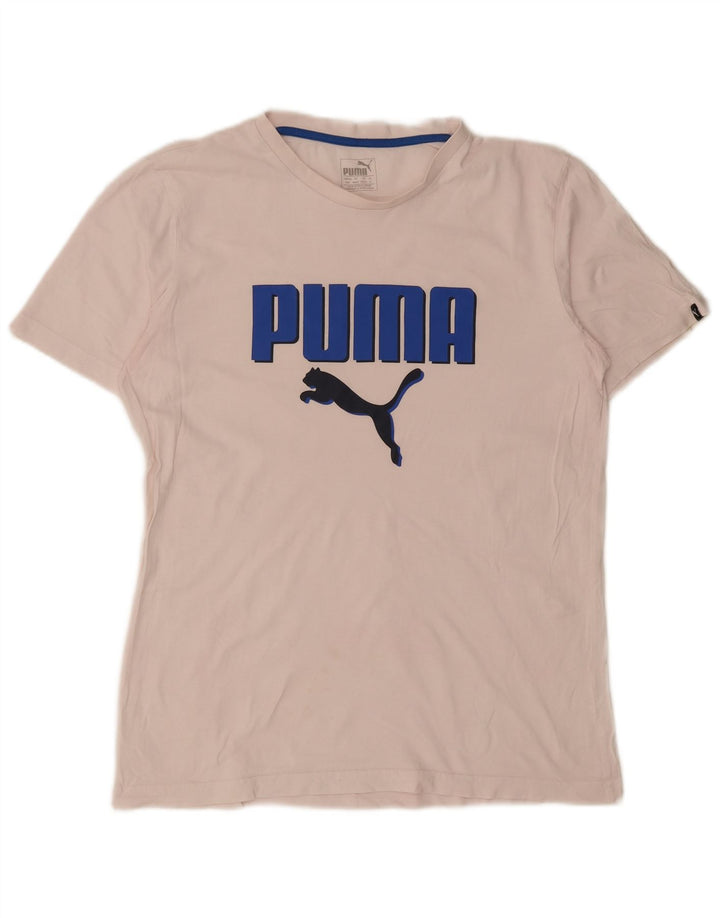 Puma Hombre Camiseta Gráfica Top Medium Blanco