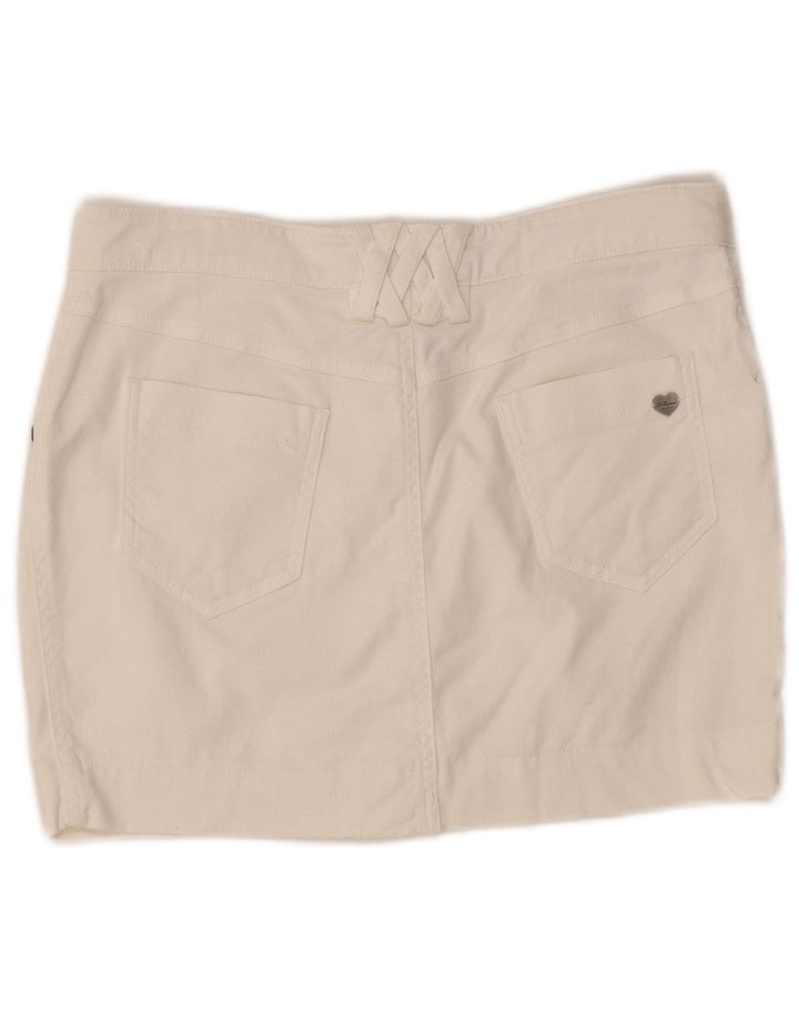 Les Copains Minifalda Vaquera Mujer IT 42 Medium W30 Algodón Blanco