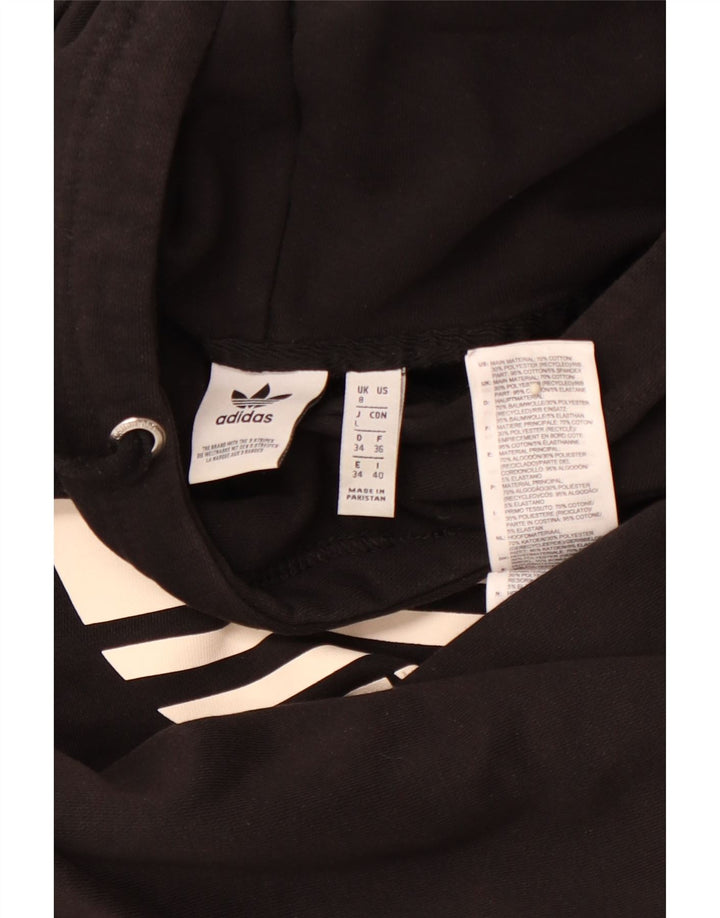 ADIDAS Jersey con capucha y gráfico extragrande para mujer UK 8 Small Black Colourblock