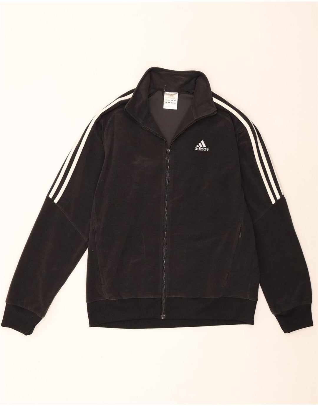 Adidas Chaqueta polar para hombre UK 38 Mediana Negro Poliéster