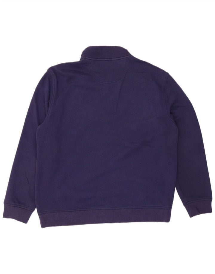 ADVANTAGE Sudadera con cuello y cremallera para hombre Jersey grande Azul marino Poliéster