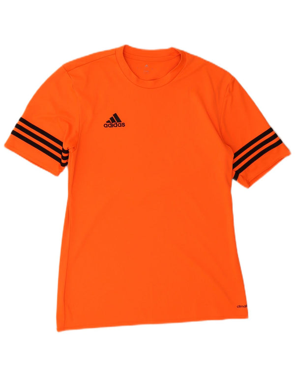 ADIDAS Mens Climalite Camiseta Top Pequeño Naranja Poliéster