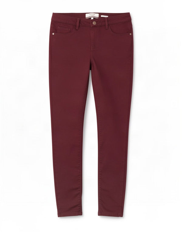 Vaqueros Jegging para mujer Fat Face UK 10 Small W26 L28 Algodón burdeos
