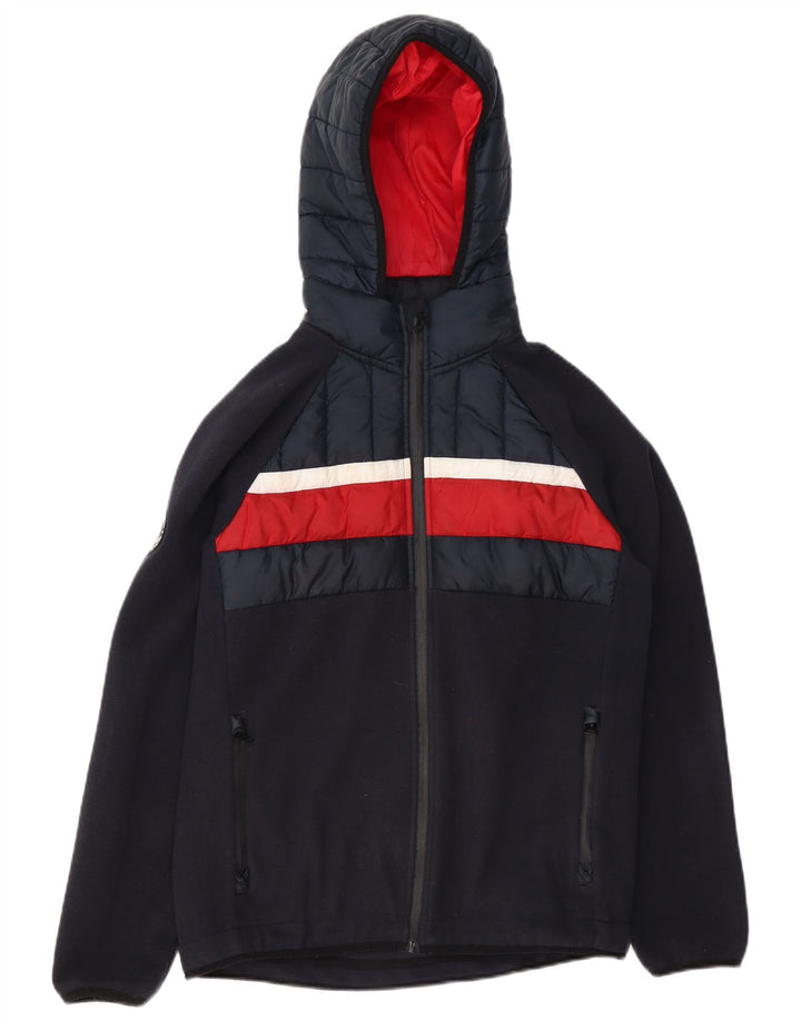 Superdry Chaqueta Bomber Con Capucha Para Hombre UK 38 Medium Azul Marino Colorblock