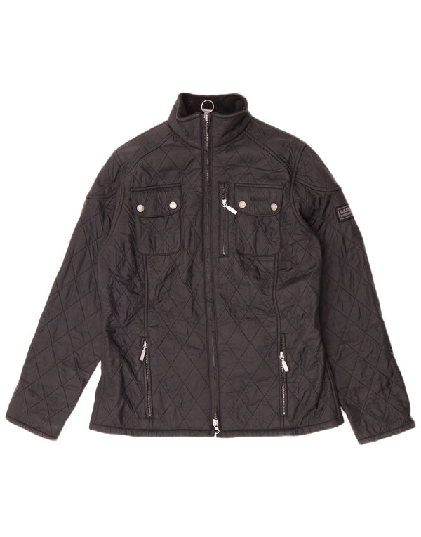 Barbour Chaqueta Acolchada Para Mujer UK 12 Mediana Poliamida Negra