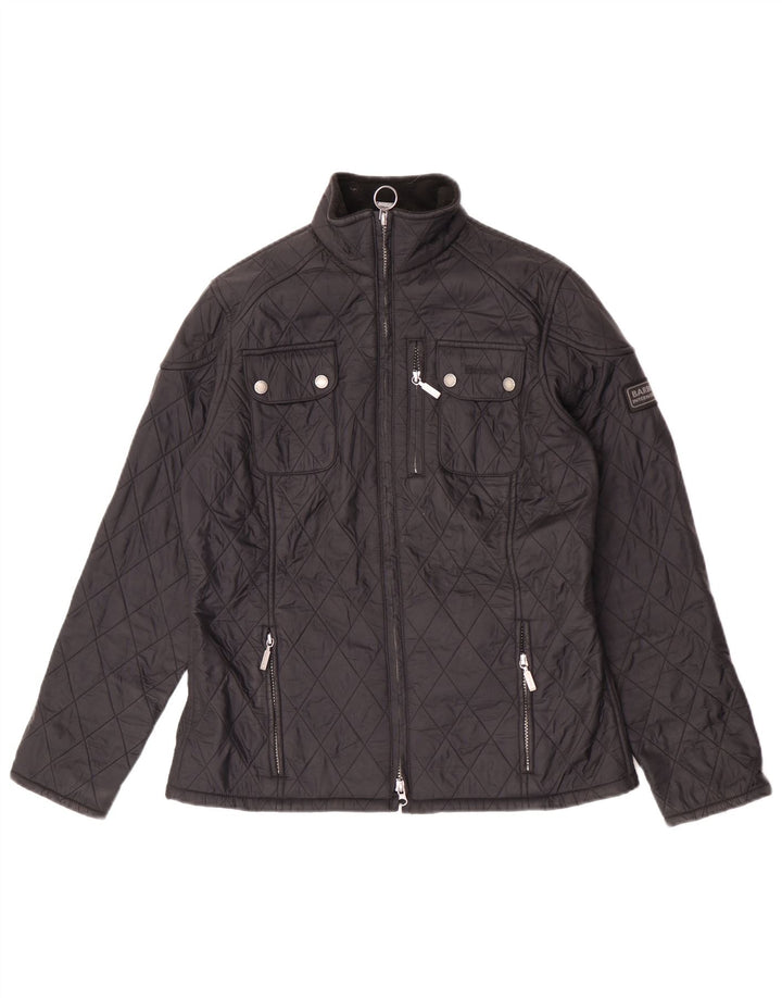 Barbour Chaqueta Acolchada Para Mujer UK 12 Mediana Poliamida Negra