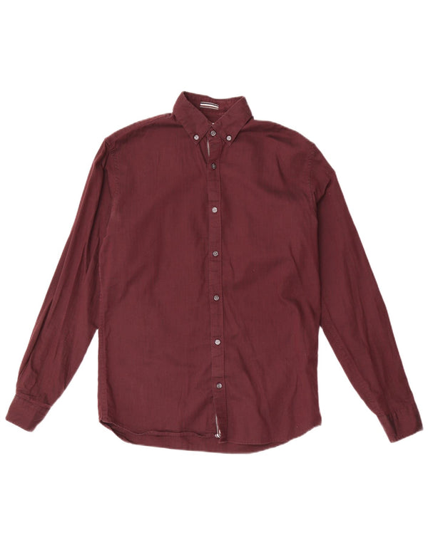 Camisa Jack & Jones Hombre Slim Fit XS Granate Algodón