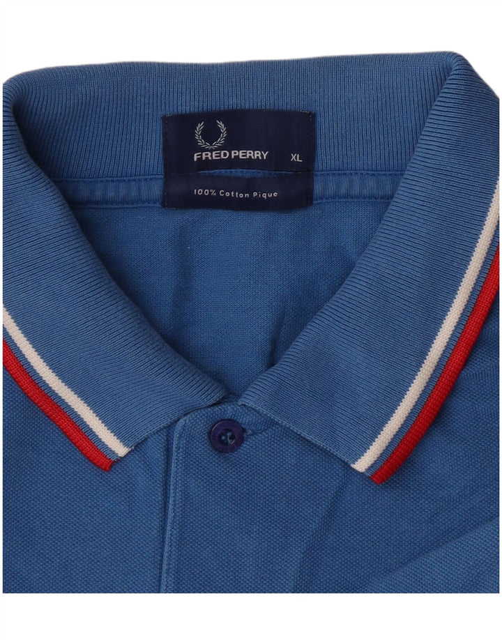 Fred Perry Polo Hombre XL Algodón A Rayas Azul