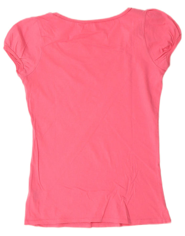Ralph Lauren Camiseta gráfica para mujer Top UK 10 Small Pink Cotton