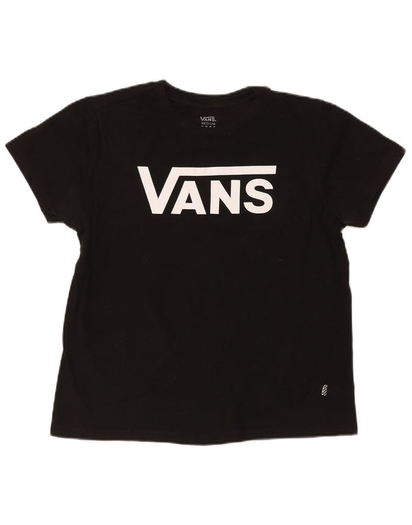 Vans - Camiseta gráfica para mujer, talla 40, talla M, color negro