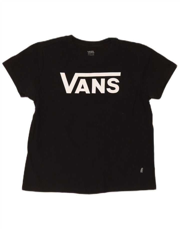 Vans - Camiseta gráfica para mujer, talla 40, talla M, color negro