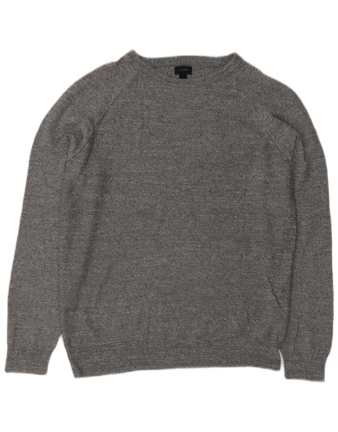 J. Crew Jersey de cuello redondo para hombre de algodón moteado gris medio