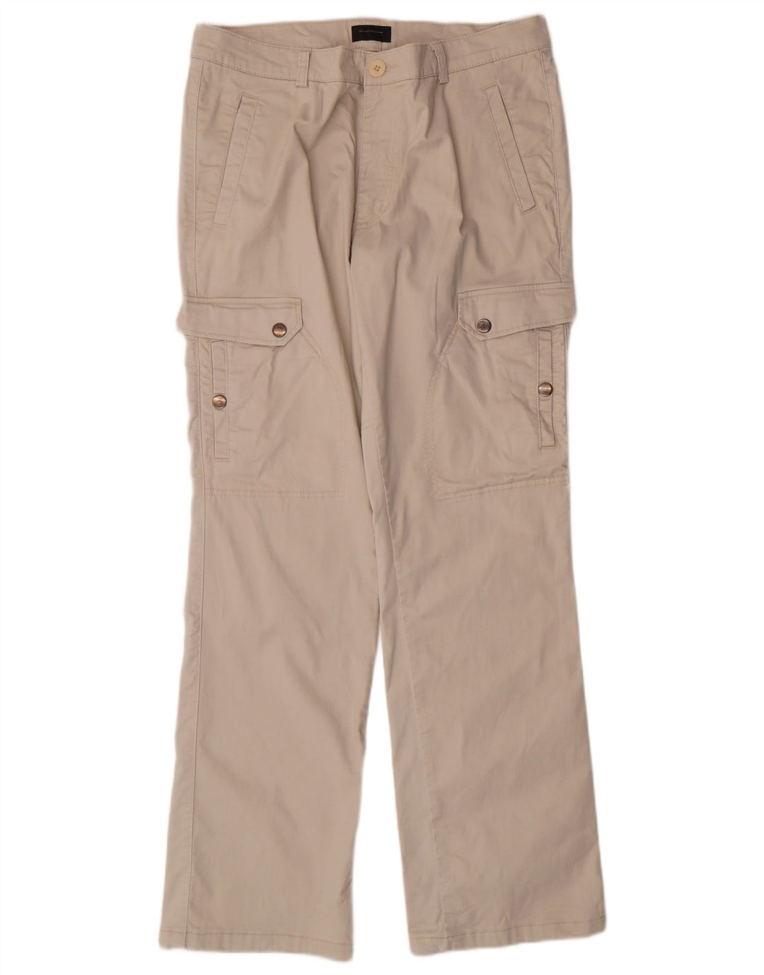 Sergio Tacchini Pantalones cargo con corte de bota para hombre W36 L32 Algodón beige