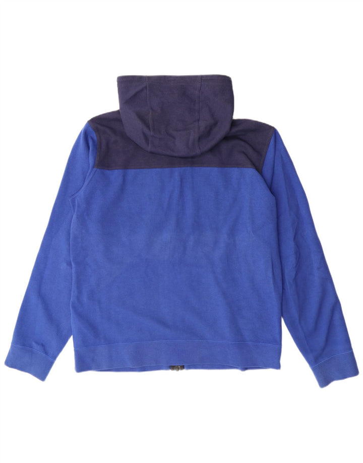 NIKE Sudadera con capucha y cremallera para hombre, talla grande, algodón azul color block