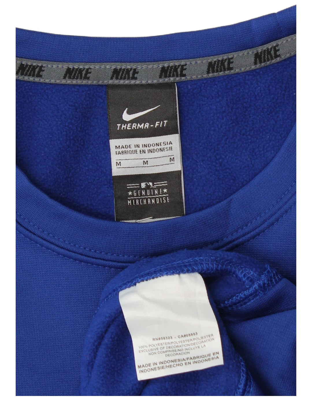 Nike Hombre Therma-Fit Graphic Sudadera Jersey Azul Medio Poliéster